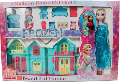 Fabulaas Frozen Doll House With Elsa Doll