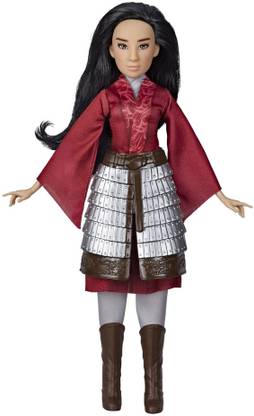 DISNEY PRINCESS Movie Mulan Inspired Fashion Doll with Skirt Armor, Shoes, Pants, Top, Toy for Kids and Collectors