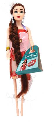 NV COLLECTION LONG HAIR Fun Doll with accessories and joint movable(multicolor)