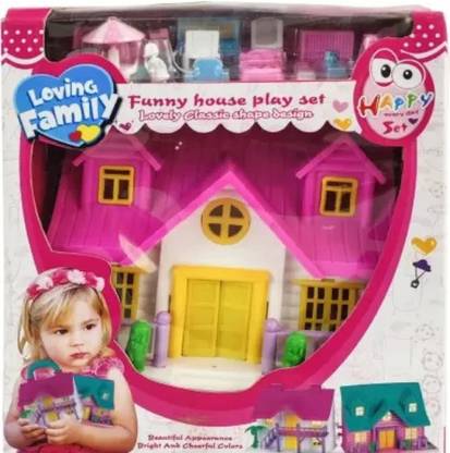 oms Two Doll House for kids with furniture