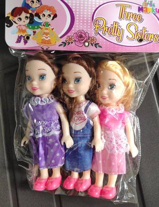 Zest4u Three Pretty Sisters Fashion Beautiful Doll set (Multicolor)~Elegant Style