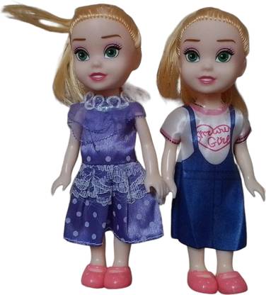AKTOON TOYS Fashion Doll For Girls Soft Toy Sisters 15 cm (Set of 2)