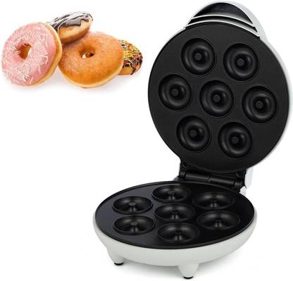 Foschini Mini 1200W Donut Machine Electric Nonstick Surface, Makes 7 Doughnuts Donut Maker