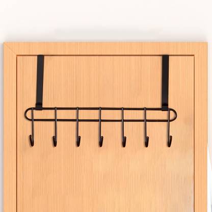 Sunvibe Drill Free Over the Door Hanger with 7 Hooks for Clothes, Kitchen Accessories Door Hanger