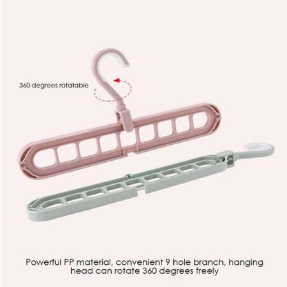 HappiStar 360º Swivel Hook,9-Holes Closet Organiser/Wardrobe Space Saver Smart Hanger39 Door Hanger