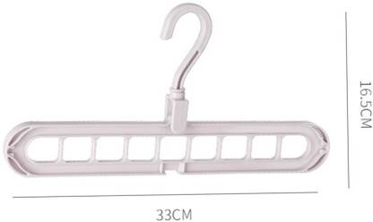 cleversion Wardrobe Space Saver Plastic Hanger, 360º Swivel Hook-9-Holes Design Hanger6 Closet Organizer