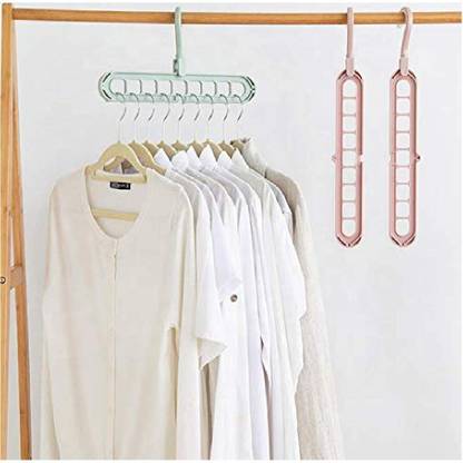 KRAZE 360º Swivel Hook,9-Holes Closet Organiser/Wardrobe Space Saver Smart Hanger91 Regular Organizer