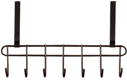 Copy Line Black Door Hangers for Clothes - No Drill, Over the Door Hook Hanger for Clothes Door Hanger