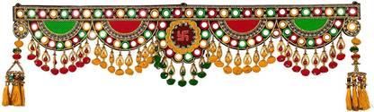 ALPHA CREATION Traditional Multi Zula Pearl Beads Handmade Bandarwal Toran Door Hanger