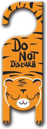 Yey Door Hanger Do Not Disturb Cute Tiger Shape - Door Sign/Door Knob Tag MDF Wooden Material Door Hanger
