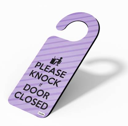 curiohh Please knock if Door Closed Door Hanger