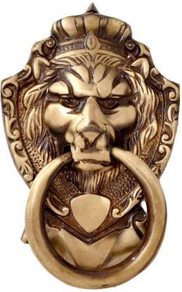 aakrati Handcrafted Brass Lion Head Door Knocker By Aakrati Brass Door Knocker