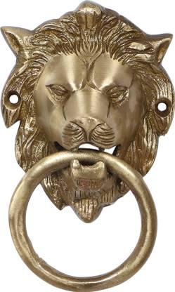 HanDecor Lion Mouth Brass Door Knocker