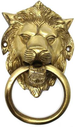 shivansh tech Lion Style Door Knocker Brass Door Knocker