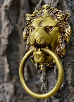 PLUS POINT Lion Door Knocker Brass Door Knocker