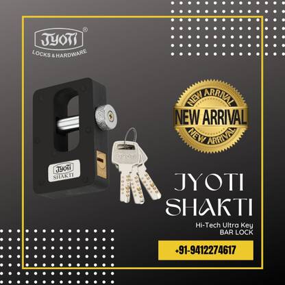 Jyoti Shakti Lock For Extra Safety; Black Lock