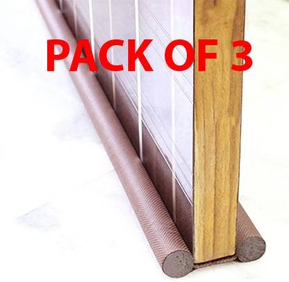 PINK&BLACK Door Bottom Sealing Strip Guard for Home, Sound-Proof Waterproof 39 inch Pack 3 door gap filler door stopper door guard ac door cover door guard for home Floor Mounted Door Stopper