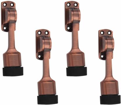 Metal Growers 4 Pack, 5 inch Aluminium Door Stopper | Rose Finish | Kickdown door stopper DS-101-ROSE-104 Door Mounted Door Stopper
