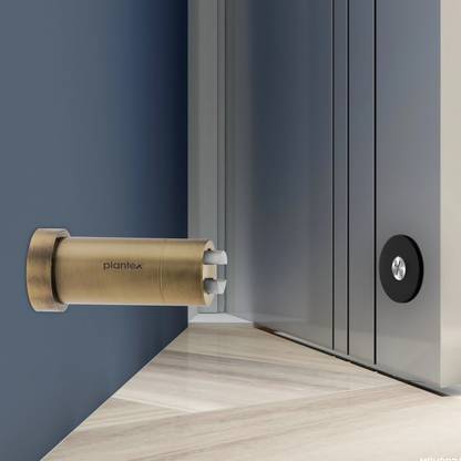 Plantex (APS-1117-Brass Antique) Magnetic Door Stopper Wall Mounted Door Stopper