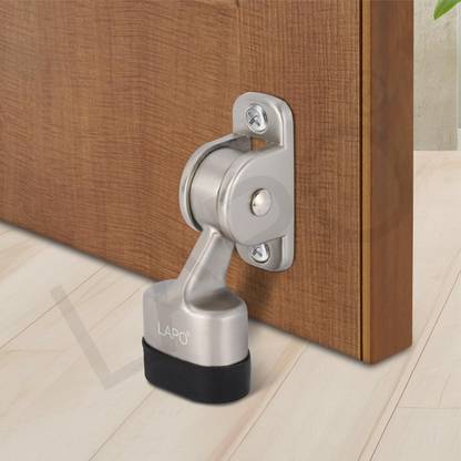LAPO 3 in Door Stopper Rubber Powerful Working with Screw-Matt Finish Door Stoper to Stop Door - Pack Of 2 Door Mounted Door Stopper