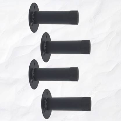 Vmd Round 3" Stainless Steel (BLACK) DOOR SILENCER / BACK STOPPER / GATE STOPPER /Holder /ROUND DOOR SILENCER / STOPPER (PACK OF 4) Door Mounted Door Stopper