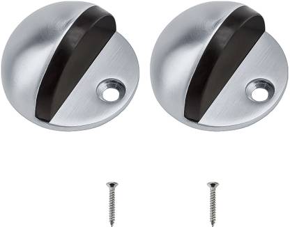 Screwtight A230401SAA-2 Half Moon Floor Door Stopper, Doorstop Double-Sided Adhesive No Need to Drill Floor Mounted Door Stopper