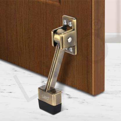 LAPO door stop - Antique- 1pcs Square Door Stopper Powerful Working with Screw 5 Inch (Antique Finish) Door Mounted Door Stopper