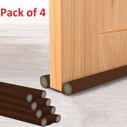 Megical PACK OF 4(36 INCH) Bottom Sealing Strip Guard for Home Twin Under Door Cover Gap Sealer - Stops Light/Dust/Cool-Hot Air Escape Sound-Proof Reduce Noise Floor Mounted Door Stopper