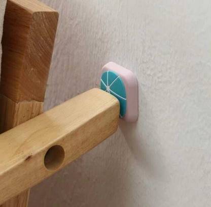 TECHGEAR 4 Pcs Cartoon Silicone Door Stopper Self Adhesive Wall Protectors Crash Pad Doorknob Lock Buffer Guard Stoppers Protective Pad Wall Mounted Door Stopper