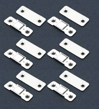 Vmd S.S " I " Type SLIM Magnetic Steel Stopper Catcher for Cupboard Closure Holder for very thin space door for Window/cabinet/drower/ (6 pcs) Door Mounted Door Stopper