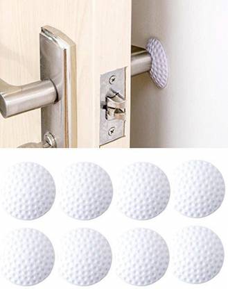Tilak self adhasive Rubber Door Knob Wall Protector "Pack of 8" Wall Mounted Door Stopper