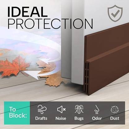 MERCEHIVE Door Draft Stopper Under Door Seal, 2" W x 39" Cutable Soundproof Door Seal, Door Bottom Sealing Strip Guard For Home Door Protector For Home Floor Mounted Door Stopper