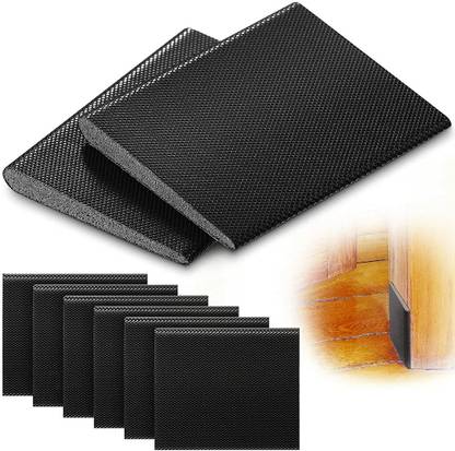 gustave Door Stopper Made of Rubber 6 Pieces Self-Adhesive Door Corner Seals, Door Frame Seal Wedge Draft Stopper Door Mounted Door Stopper