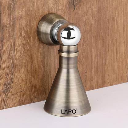 LAPO Heavy Duty Stainless Steel 5 inch Door Magnet Stopper Soft-Catch / Door Stop/ Door Magnets to Hold Door /Door Magnet 360' Angle Hold with Screw Fitting Door Mounted Door Stopper