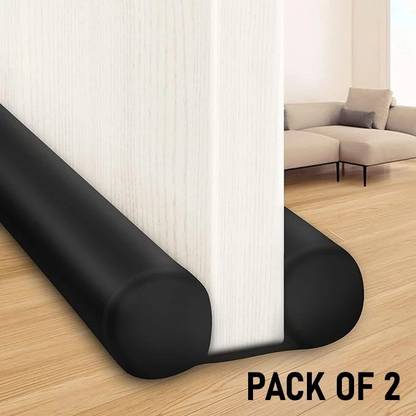 Pintor Sound-Proof Reduce Noise Energy Saving Weather Stripping (BLACK, 39 inch) Door Draft Blocker Insulator Isolation The Light Washable(Pack of 2) Door Mounted Door Stopper