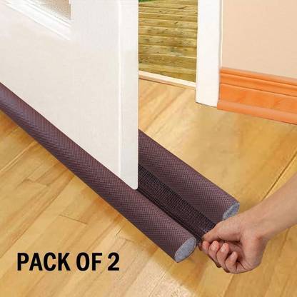 ZUDORA Door Bottom Sealing Guard Strip (Brown, 39 Inch) Door Closers | Sound-Proof Reduce Noise Energy Saving Weather Stripping Door Mounted Door Stopper