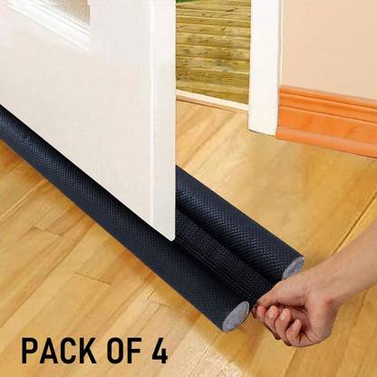 Pintor Sound-Proof Reduce Noise Energy Saving Weather Stripping Door Bottom Sealing Guard Strip (BLACK, 39 Inch)(PACK OF 4) Door Mounted Door Stopper