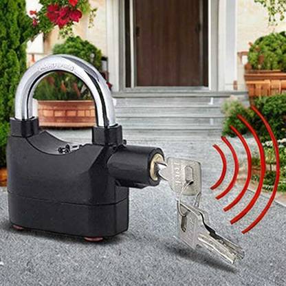 Rosario Anti-Theft Motion Sensor Alarm Pad Lock with 3 Keys 110 dB Siren Lock Door & Window Door Window Alarm