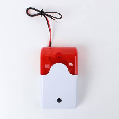 Elxon Sound and Light Alarm Siren 12V Wired LED Flashing Strobe Door & Window Door Window Alarm