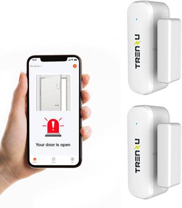 Trenzu WiFi Smart Door Sensor Alarm for Home – Wireless Magnetic Security System with Door Door Window Alarm