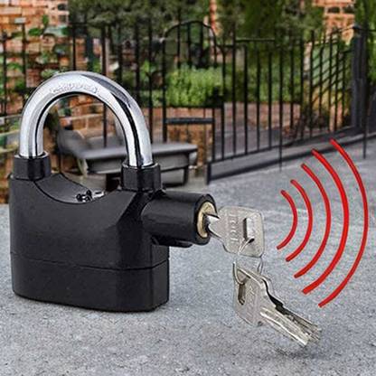Rosario Security Siren Lock Alarm 110 DB Black Door & Window Door Window Alarm