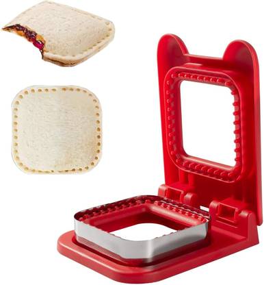 Brijshi Cold Sandwich Cutter N Sealer Serrated Design Stainless Steel Sandwich Maker Manual Dough Press