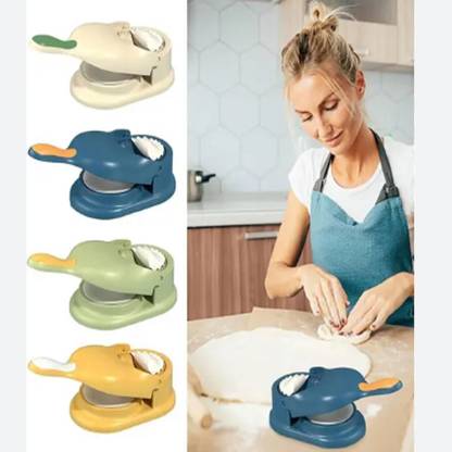kreation Cold 2 in 1 Dumpling Maker Ghughra Momos Maker, Skin Press Mould for Gujiya Ghughra Manual Dough Press