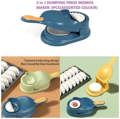 ZWINKO Cold 2 in 1 Dumpling Maker Ghughra Momos Maker Machine(assorted colour) Manual Dough Press