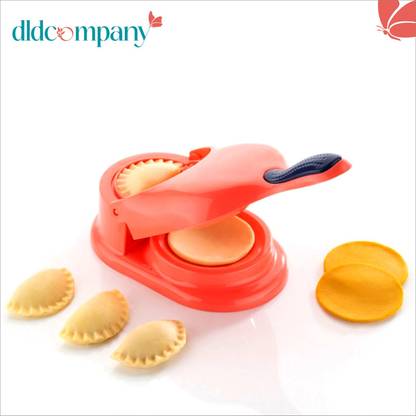 dldcompany Cold 2 in 1 Dumpling Maker Machine – Momo, Gujiya, Ghughra & Puri Press Mould Manual Dough Press