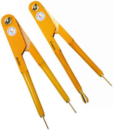 Uttam Wooden COMPASS With DIVIDER set Drafting Compass Set