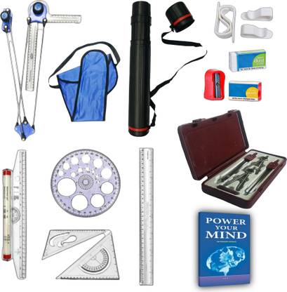 Book birds Mini Drafter, sheet holder, drawing stationery combo set 3 for Engineering Drafting Compass Set