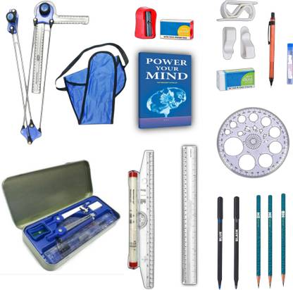 Book birds Mini drafter, Geometry box, drawing stationery items combo set 1 for Engineering Drafting Compass Set