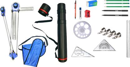 DHAVLO Mini Drafter, Sheet Container, Pencils, Pens, Scales Engineers Drafting Kit