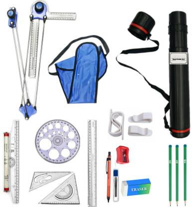 Book birds Mini drafter, sheet holder box, Roller scale, pro circle for Engineering drawing Drafting Kit
